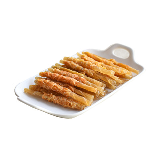 狗狗零食手工自制鸡肉缠牛皮卷宠物鸭胸肉条大中小犬狗磨牙棒洁齿