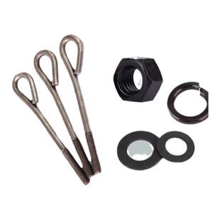 预埋螺丝4件套9字型螺栓母平弹M10M12M14M16M42本色原GB799地脚丝