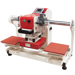 加长款气动上滑双工位烫画机热转印寄烫印机自动压烫机衣服设备