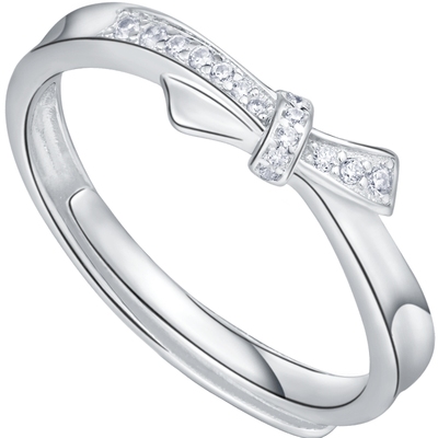 潮宏基S925银戒指情侣对戒时尚