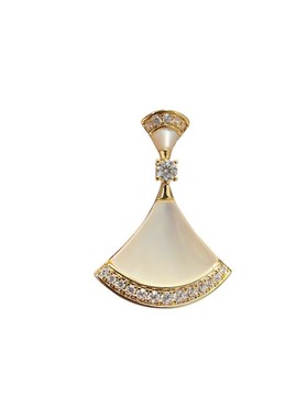 明星同款小扇子项链女18K不掉色