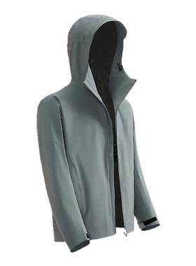 户外徒步登山服单层冲锋衣男女款