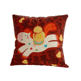 可爱小马轻奢大号抱枕套高级床头靠枕套沙发客厅大靠垫飘窗样板间