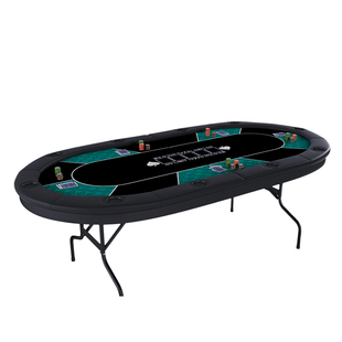 佰偌德州扑克牌桌子折叠桌面扑克台子对折铁脚比赛定制筹码德扑桌