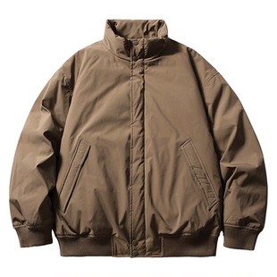 2025新款冬季男款美式高街90白鸭绒羽绒服立领痞帅百搭男士外套潮