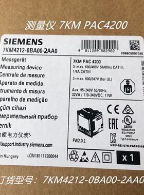 议价7KM4212-0BA00-2AA0西门子多功能测量仪7KM42120BA002AA0
