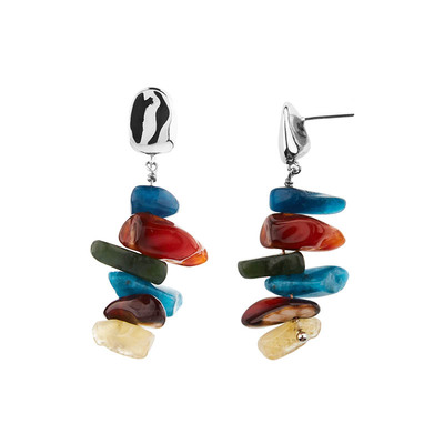 自然论碎石耳环沙滩度假风