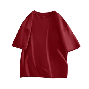 猫人纯棉红色短袖t恤男款2026马年本命年衣服春夏宽松休闲情侣款J