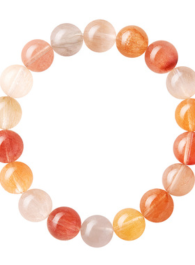 天然多彩兔毛水晶手串女款