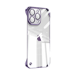 2024新款无边框手机壳适用苹果15/16超薄iPhone14Pro高级感13Promax镜头全包14Plus透明保护套12电镀11男女款