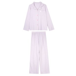 JoyceBra  秋冬加厚德绒磨毛翻领睡衣女保暖可外穿格纹家居服套装