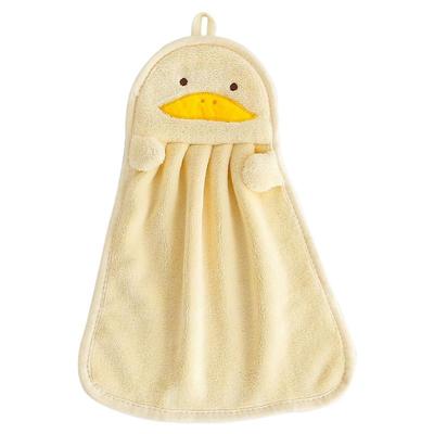 可爱擦手巾挂式吸水不掉毛小方巾家用厨房抹布速干搽手巾儿童毛巾