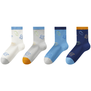 松山棉店儿童中筒袜可爱百搭透气秋冬棉袜7A抑菌男女童袜子一双装