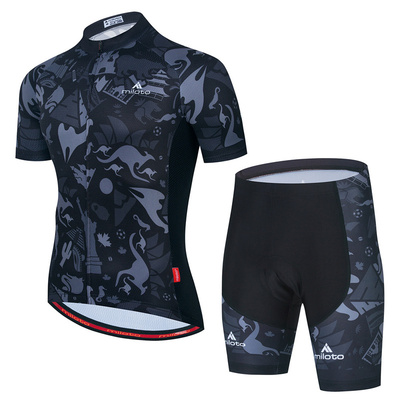miloto骑行服短袖套装夏季自行车