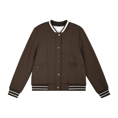 棒球服加绒厚外套女秋冬时尚洋气