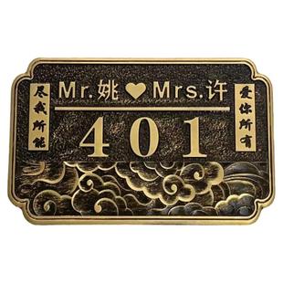 家用门牌定制做住宅小区套房别墅标牌个性创意轻奢欧式号码牌订做
