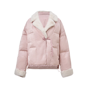 【商场同款】MAXRIENY中式流苏盘扣羽绒服宽松保暖外套女