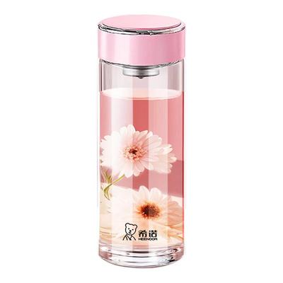 希诺玻璃杯新款女士高颜值花茶杯