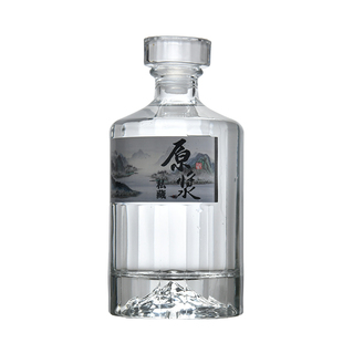透明酒瓶空瓶玻璃高档500ml创意简约定制密封自酿家用一斤装套装