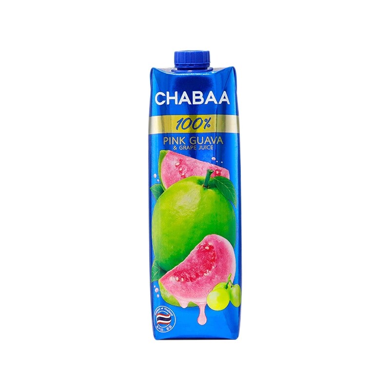 恰芭泰国进口100%纯果汁1L*12盒粉红番石榴葡萄果汁饮料整箱