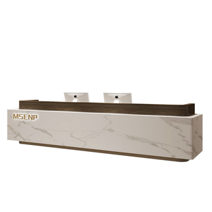 简约公司前台接待台酒店大厅服务台办公室前台桌售楼部吧台收银台