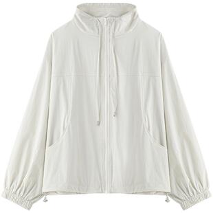 LAGOGO轻盈假日休闲薄外套女拉谷谷2026年春新款立领宽松运动上衣