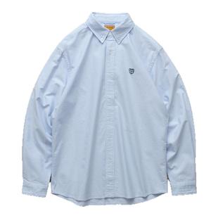 现货 HUMAN MADE OXFORD BD 爱心刺绣牛津布休闲长袖衬衫 25SS