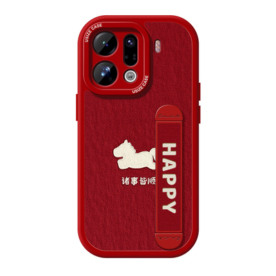 适用oppofindx9手机壳新年带腕带