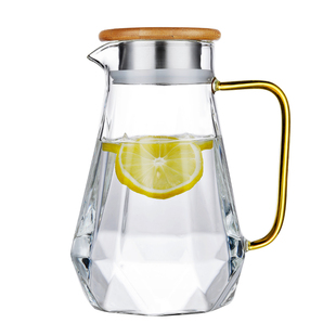 冷水壶玻璃耐高温家用凉水杯套装北欧创意大容量泡茶壶开水瓶透明