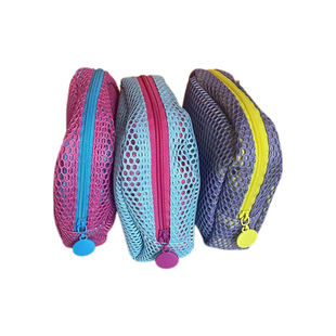 多巴胺网纱迷你零钱包防水小杂物收纳包化妆包女便携旅行洗漱包