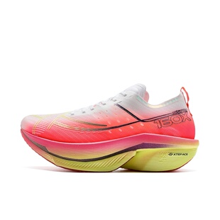 特步 160X 6.0 Pro 舒适时尚回弹 低帮 碳板跑步鞋 男款 粉红白