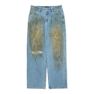 Randomevent水洗渐变直筒牛仔裤