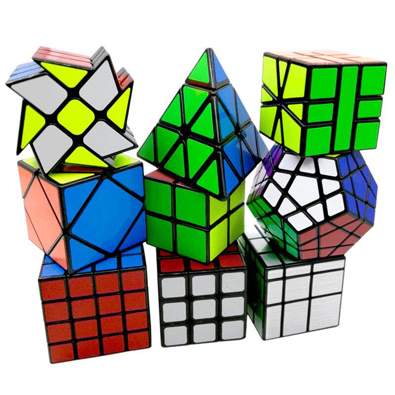 圣手初学者三阶魔方套装全套斜转镜面金字塔异形五魔方益智玩具