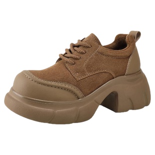 星期六英伦风小皮鞋女款2025新款秋冬加绒高跟乐福鞋复古勃肯单鞋