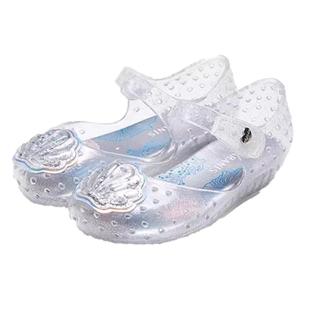 泰兰尼斯童鞋夏季新款水晶公主鞋女童凉鞋儿童闪灯鞋包头果冻鞋子