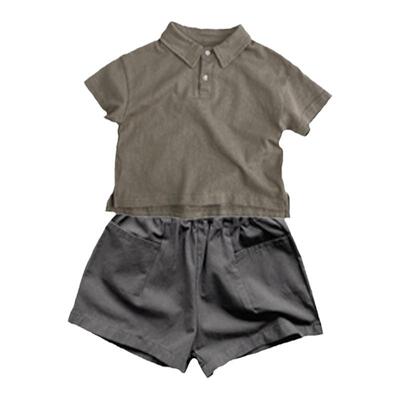JIUMI男童polo衫短裤套装