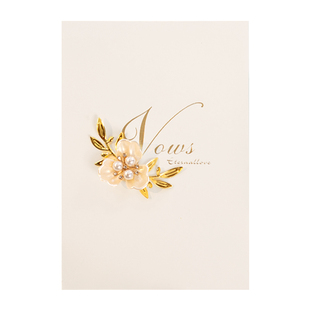 手工创意誓言卡西式风格简约高级新郎新娘结婚礼致辞宣誓卡宣誓本