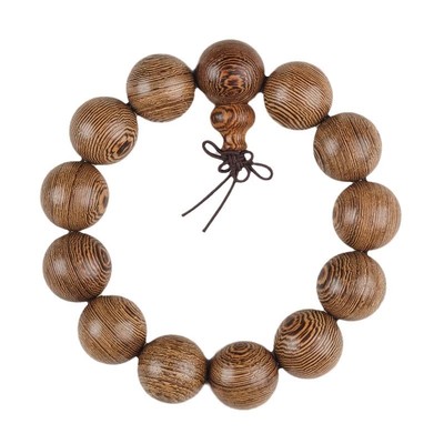 老料鸡翅木手链男女款精工顺纹佛珠手串念珠手持念珠多圈文玩手饰