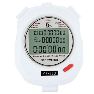 YS秒表比赛专用白色体育老师裁判跑步田径专业篮球军绿码表计时器