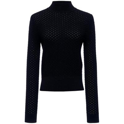 欧碧倩半高领羊毛针织衫上衣