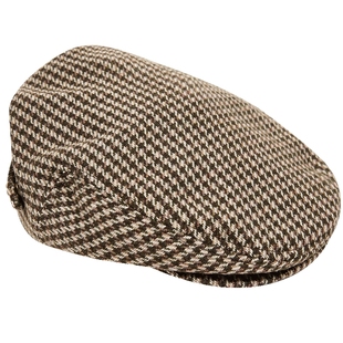 ONLY2026春季新款ins风粗花呢格纹针织图案设计时尚平顶贝雷帽女