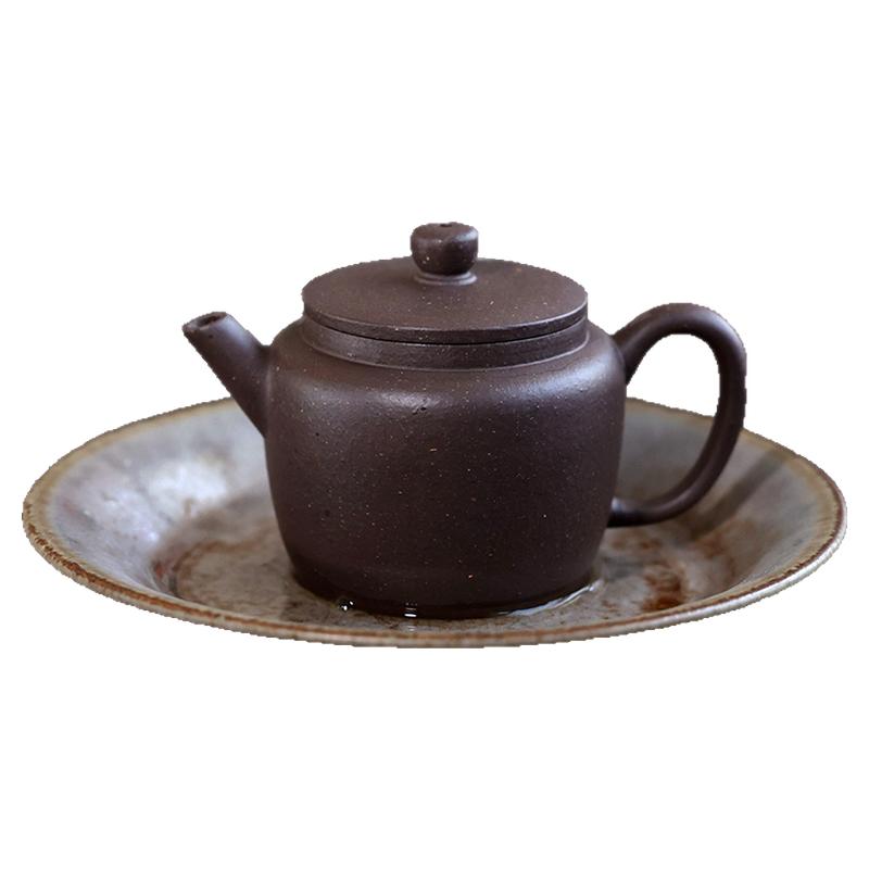 110cc宜兴家用紫砂壶原矿天青泥手工制作茶壶茶具礼品高德钟球孔