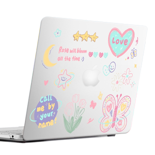 适用于macbook保护壳2023款air苹果电脑macbookpro笔记本13.3寸保护套透明Mac超薄14/15寸软外壳卡通全包磨砂