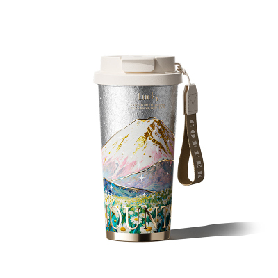 纯钛茶水分离带吸管高颜值保温杯