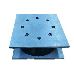 桥梁建筑橡胶隔震支座LRB LNR水平分散力高阻尼铅芯抗震减震支座