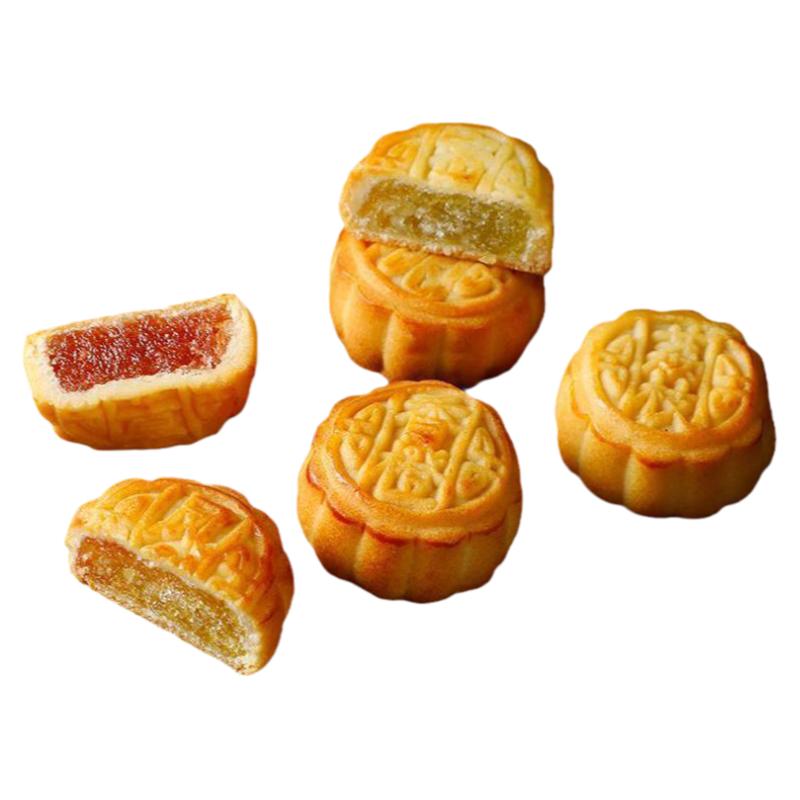 全店选3件送50包零食】迷你小月饼散装水果月饼五仁多口味糕点心