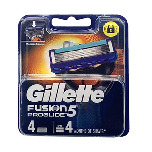 吉列锋隐致顺Proglide男士手动剃须刀头式摆动球 4片装英文版现货