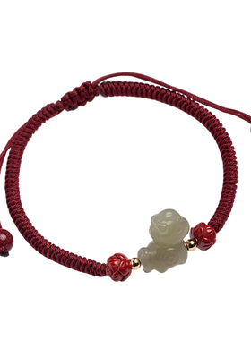 2026马年本命年和田玉小马红绳