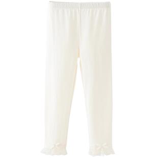 戴维贝拉儿童裤子2026夏装新款女童中大童5A抗菌纯棉打底裤紧身裤