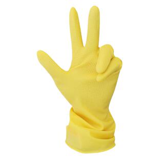 实验室耐酸碱手套S/M/L码加厚牛筋乳胶手套工业劳保手套耐磨防滑耐用